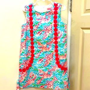 Girls Little Lilly Knit Shift Dress “Lobstah Roll”